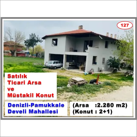 Denizli Pamukkale Develi Mahallesi 2.280 m² satılık ticari arsa - Fotoğraf 1