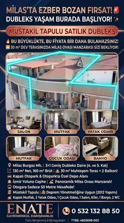 Muğla Milas Aydınlıkevler Mahallesi 170 m² satılık - Fotoğraf 1