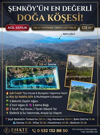 Muğla Milas Şenköy Mahallesi 326 m² satılık - Fotoğraf 1