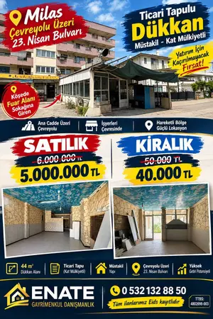 Muğla Milas Hacıabti Mahallesi 44 m² satılık - Fotoğraf 1