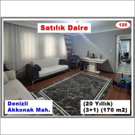 Denizli Merkezefendi Akkonak Mahallesi 185 m² satılık - Fotoğraf 1