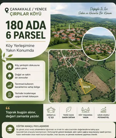 Çanakkale Yenice Çırpılar Köyü Mahallesi 904 m² satılık - Fotoğraf 1