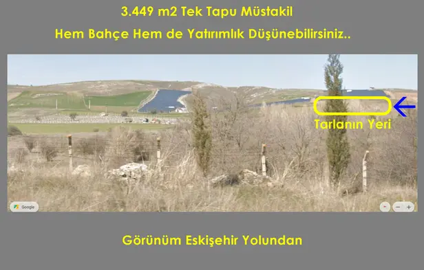 Bilecik Bozüyük Poyra Köyü Mahallesi 3.449 m² satılık - Fotoğraf 1