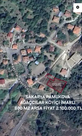 Sakarya Pamukova Ağaççılar Mahallesi 800 m² satılık - Fotoğraf 1
