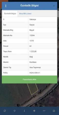 Sakarya Geyve Bayat Mahallesi 1.222 m² satılık - Fotoğraf 1