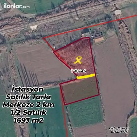 Kütahya Tavşanlı İstasyon Mahallesi 1.693 m² satılık tarla arsa - Fotoğraf 1