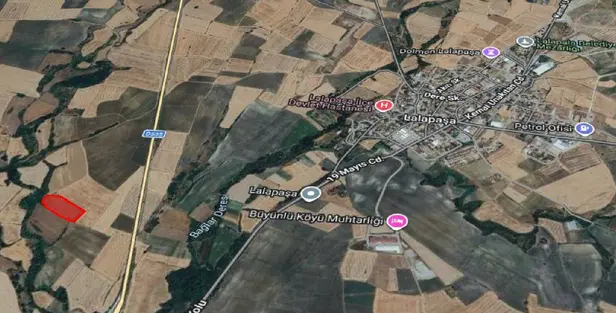 Edirne Lalapaşa Merkez Mahallesi 13.578 m² satılık tarla arsa - Fotoğraf 1