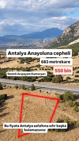 Denizli Acıpayam Kumafşarı Mahallesi 683 m² satılık - Fotoğraf 1