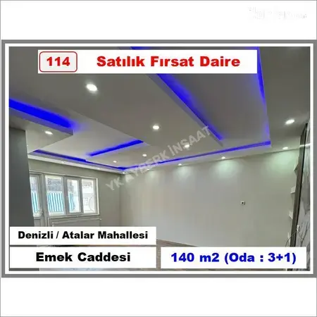 Denizli Pamukkale Atalar Mahallesi 140 m² satılık - Fotoğraf 1