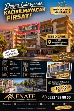 Muğla Milas Cumhuriyet Mahallesi 135 m² satılık - Fotoğraf 1