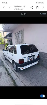 2000 Fiat Uno 70 S benzin & LPG manuel otomobil - Fotoğraf 2