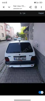 2000 Fiat Uno 70 S benzin & LPG manuel otomobil - Fotoğraf 3