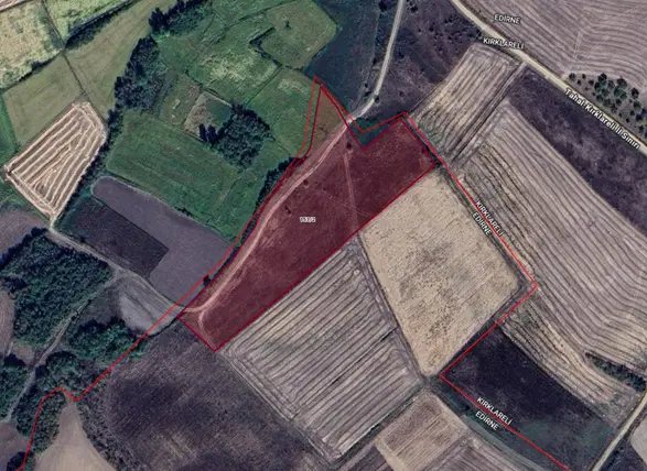 Edirne Uzunköprü Kırcasalih, Balaban Mahallesi 14.856 m² satılık tarla arsa - Fotoğraf 2