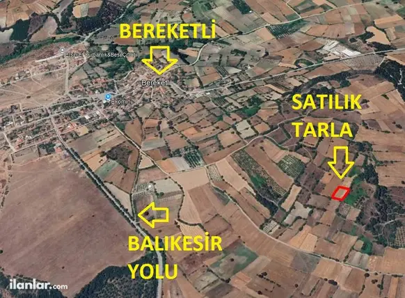 Balıkesir Altıeylül Bereketli Mahallesi 1.318 m² satılık arazi arsa - Fotoğraf 2