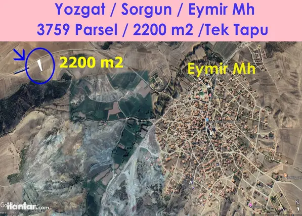 Yozgat Sorgun Eymir, Çarşıbaşı Mahallesi 2.200 m² satılık arazi arsa - Fotoğraf 2