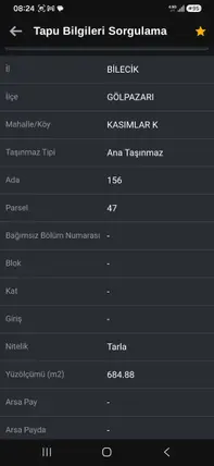 Bilecik Gölpazarı Kasımlar Köyü Mahallesi 684 m² satılık bağ & Bahçe arsa - Fotoğraf 2