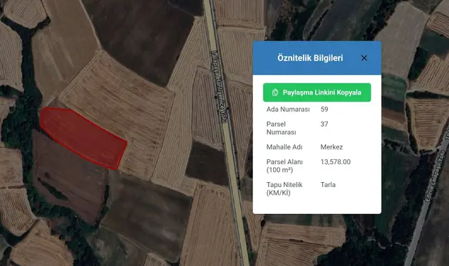 Edirne Lalapaşa Merkez Mahallesi 13.578 m² satılık tarla arsa - Fotoğraf 2