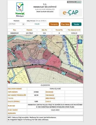 Antalya Manavgat Sanayi Mahallesi 5.294 m² satılık sanayi arsa - Fotoğraf 3