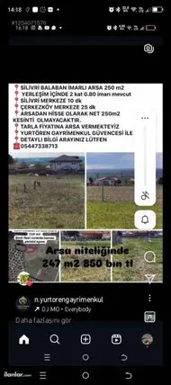 İstanbul Silivri Balaban Mahallesi 247 m² satılık arazi arsa - Fotoğraf 2