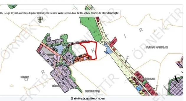 Diyarbakır Kayapınar Gözalan Mahallesi 2.500 m² satılık tarla arsa - Fotoğraf 2