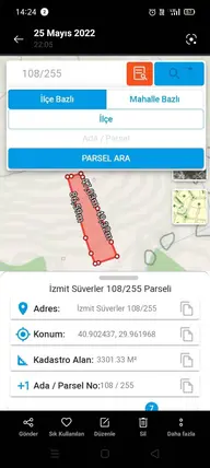 Kocaeli İzmit Süverler Mahallesi 3.301 m² satılık bağ & Bahçe arsa - Fotoğraf 2