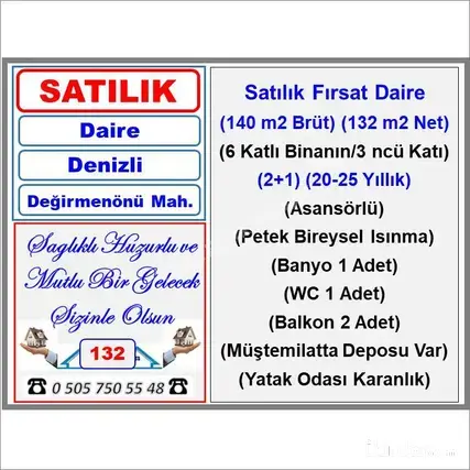 Denizli Merkezefendi Değirmenönü Mahallesi 2+1 140 m² satılık daire - Fotoğraf 2