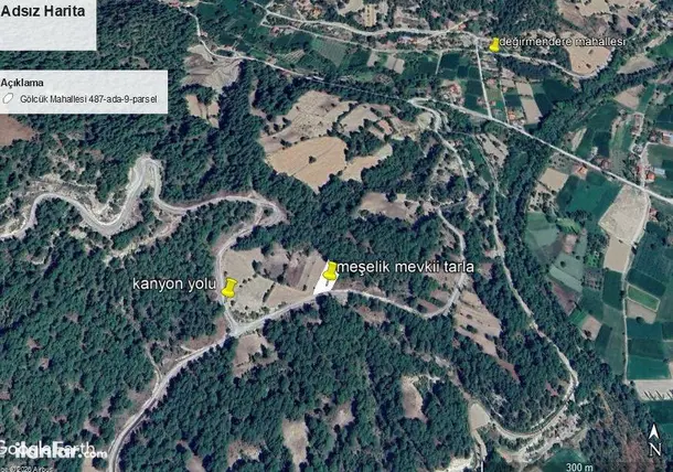 Denizli Acıpayam Gölcük Mahallesi 1.282 m² satılık tarla arsa - Fotoğraf 3