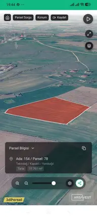 Tekirdağ Kapaklı Yanıkağıl Mahallesi 440 m² satılık arazi arsa - Fotoğraf 2