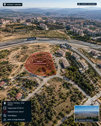 Ankara Mamak Derbent Mahallesi 229 m² satılık ada arsa - Fotoğraf 2