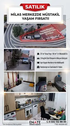 Muğla Milas İsmet Paşa Mahallesi 2+1 90 m² satılık müstakil Ev - Fotoğraf 2