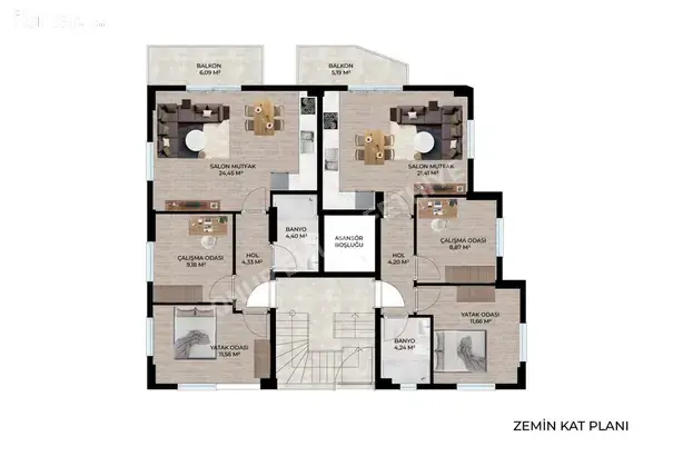 Muğla Fethiye Karaçulha Mahallesi 2+1 75 m² satılık daire - Fotoğraf 2