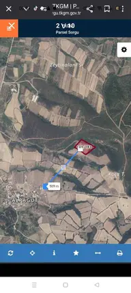 Çanakkale Lapseki Alpagut Köyü Mahallesi 478 m² satılık tarla arsa - Fotoğraf 2