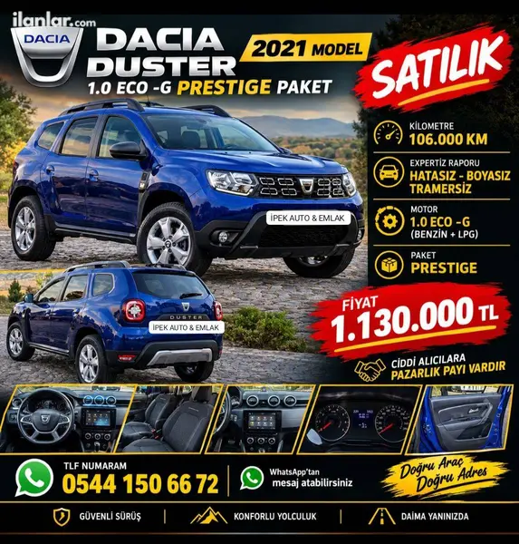 2021 Dacia Duster 1.0 ECO-G diğer manuel arazi, SUV, Pick-up - Fotoğraf 1