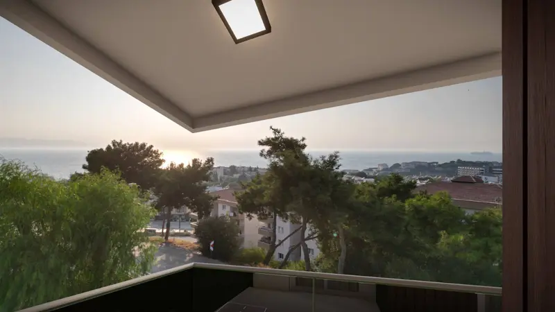 kuşadası kadınlar denizinde panoromik manzaralı 2+1 115m2 satılık sıfır daire