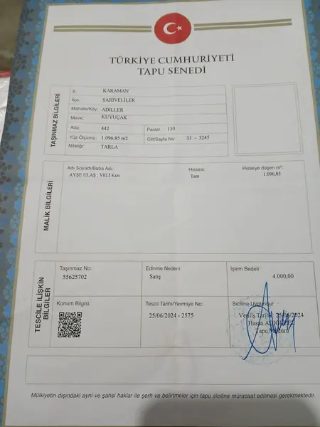 Satılık tarla