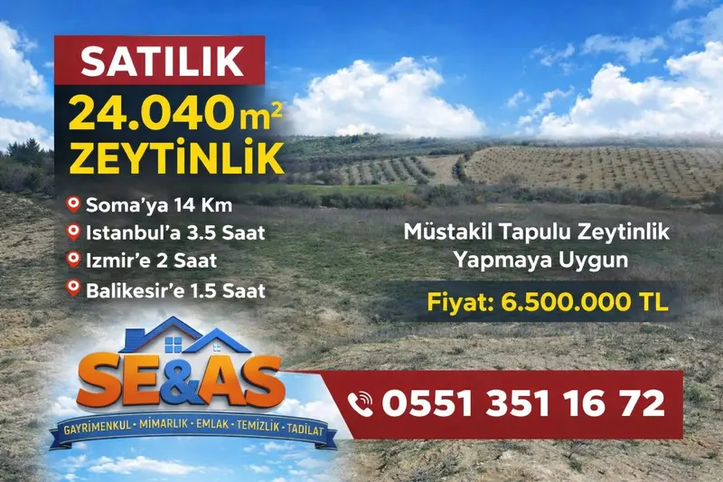 SE&AS EXCLUSIVE: MANİSA SOMA VAKIFLI MAHALLESİ YATIRIMLIK TARLA