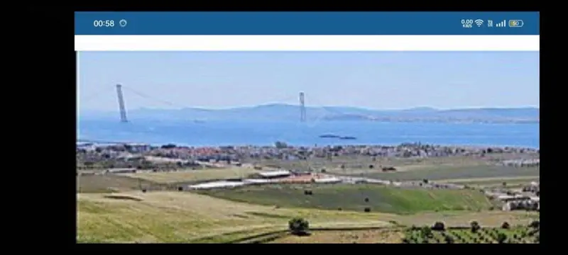Çanakkale köprüsü manzaralı arsa