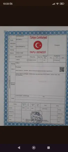 Acil sahibinden satılık Köy 5dk Yol var Çanakkale Köprüsü 30dk