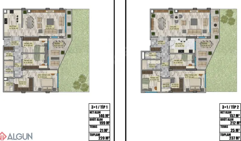 ARAPÇİFTLİĞİ MAH. ALGÜN PREMİUM'DA SATILIK 3+1 GENİŞ LÜKS DAİRE