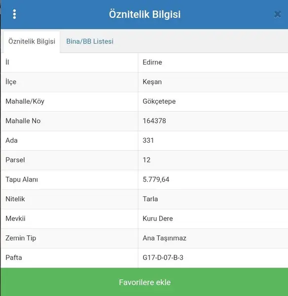 EDİRNE KEŞAN GÖKÇETEPE’DE 5.779,64 m² SATILIK ARAZİ