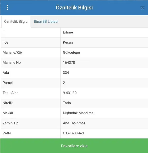 EDİRNE KEŞAN GÖKÇETEPE’DE 9.431,30 m² SATILIK ARAZİ