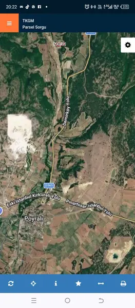 Kırklareli Pınarhisar Poyralı'da 6884m² Kelepir Tarla