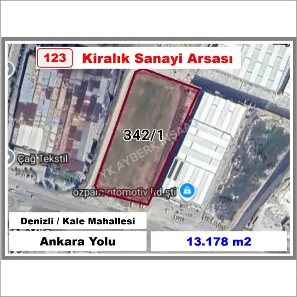 Denizli Pamukkale Kale Mahallesi 13.178 m² kiralık sanayi arsa - Fotoğraf 1