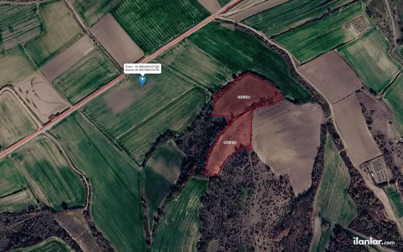 Edirne İpsala Esetçe, Kurtuluş Mahallesi 9.334 m² satılık tarla arsa - Fotoğraf 1
