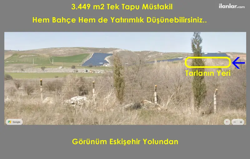 Bilecik Bozüyük Poyra Köyü Mahallesi 3.449 m² satılık arazi arsa - Fotoğraf 1