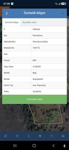 Sakarya Pamukova Yenice Mahallesi 4.250 m² satılık bağ & Bahçe arsa - Fotoğraf 1