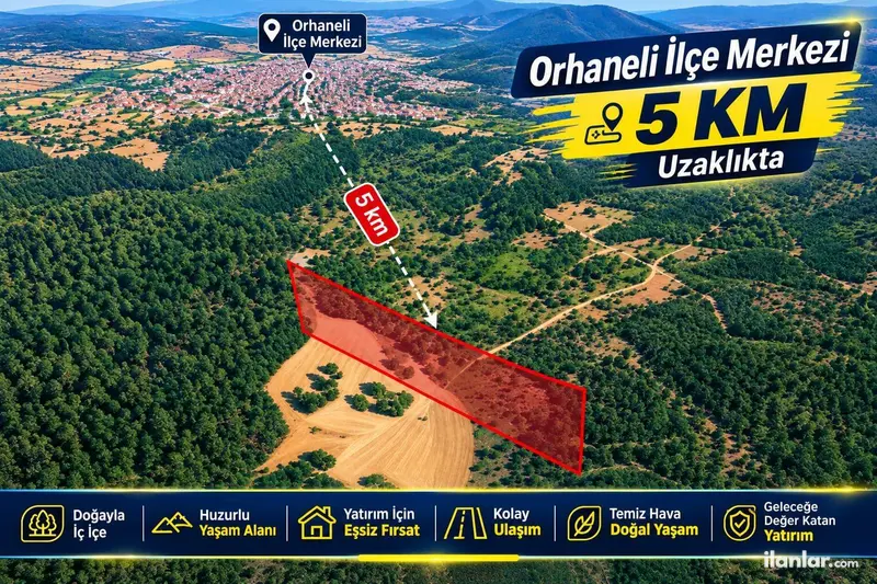 Bursa Orhaneli Akalan Mahallesi 8.000 m² satılık - Fotoğraf 1