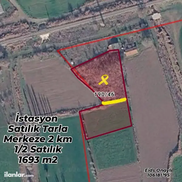 Kütahya Tavşanlı İstasyon Mahallesi 1.693 m² satılık tarla arsa - Fotoğraf 1
