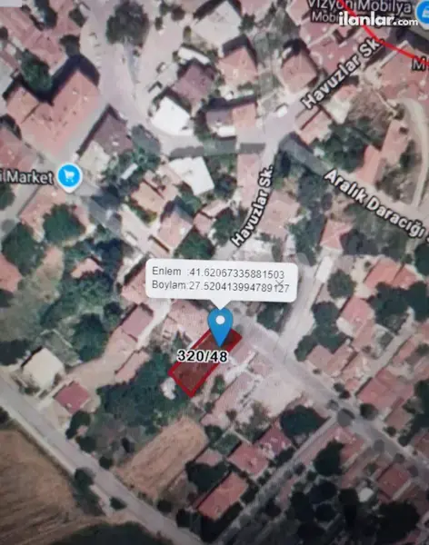 Kırklareli Pınarhisar Orta Mahallesi 408 m² satılık ticari + Konut arsa - Fotoğraf 1