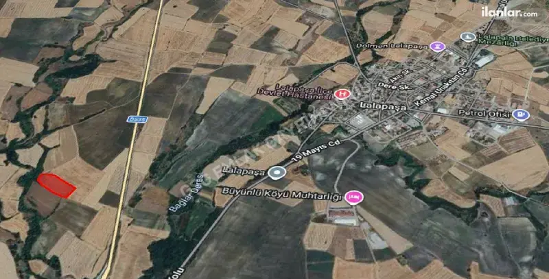 Edirne Lalapaşa Merkez Mahallesi 13.578 m² satılık tarla arsa - Fotoğraf 1